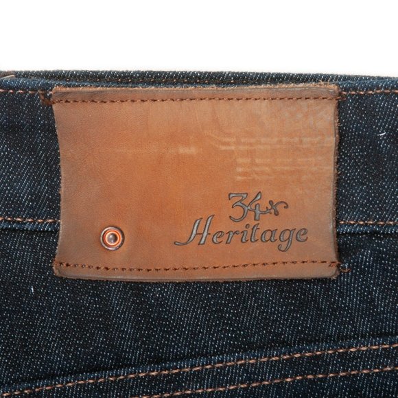 34 Heritage Dark Wash Courage Jeans - Picture 2 of 6